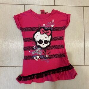 Monster High Pink and Black Graphic Tee